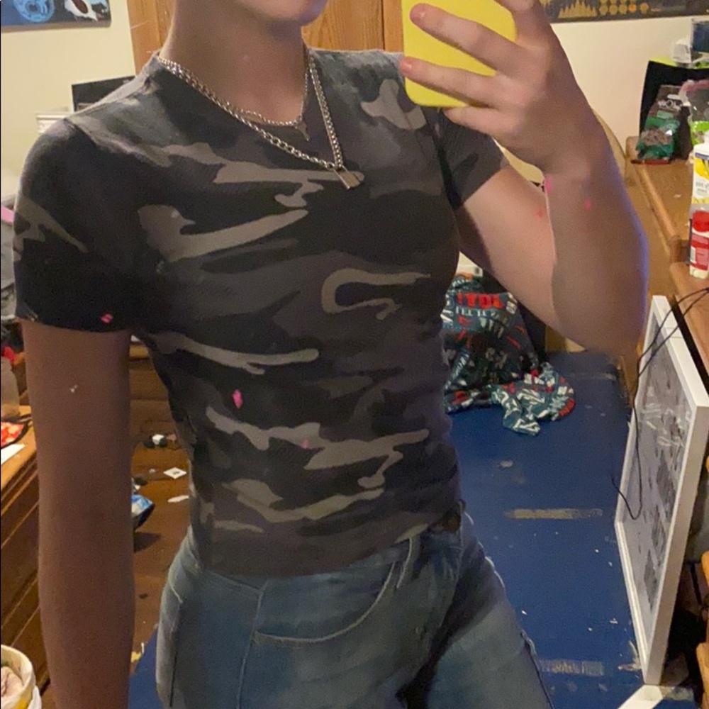 Dark camo tee shirt